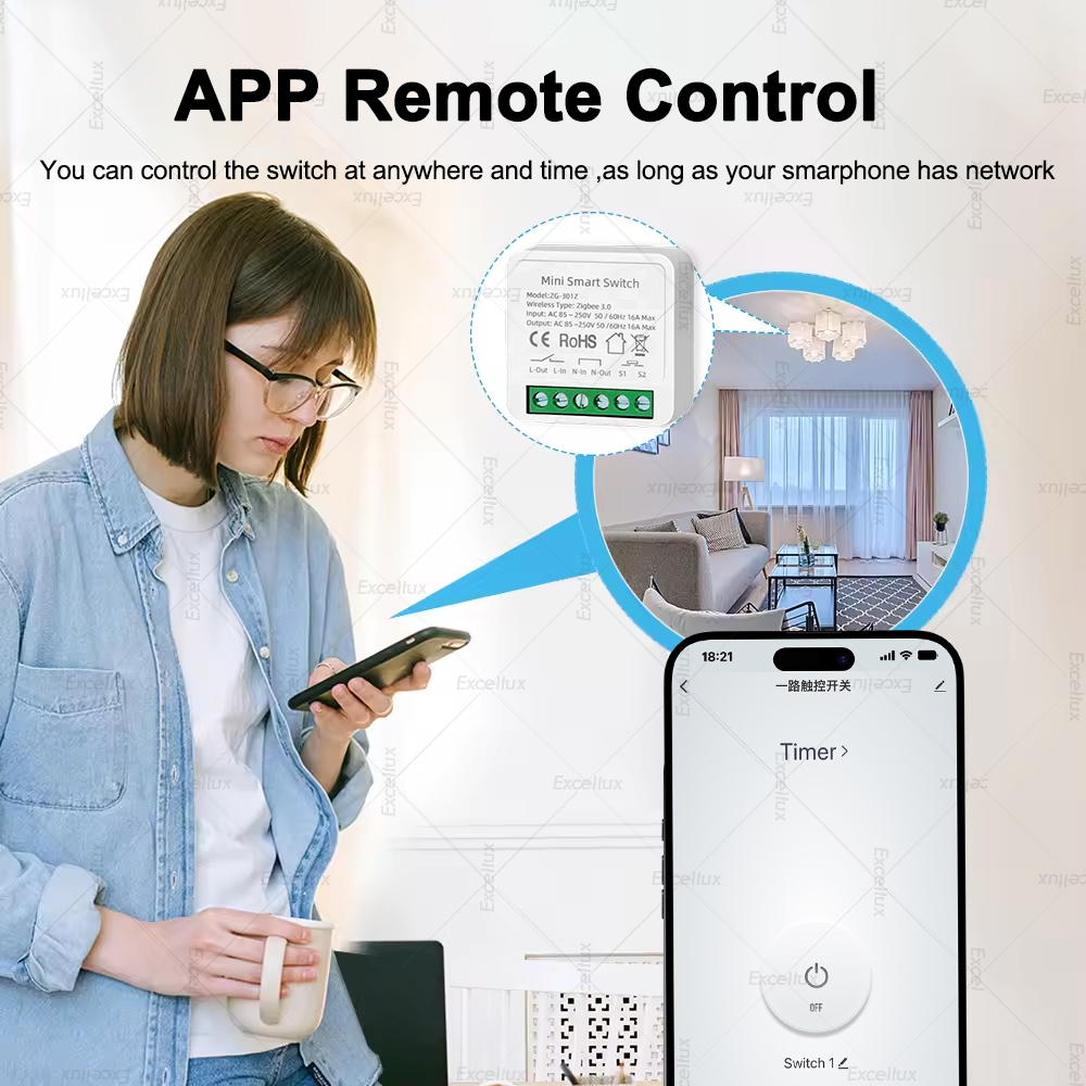 16A Zigbee 3.0 ミニスマートDIYスイッチ 2 - Smart Home Automation Diy のレビューと価格