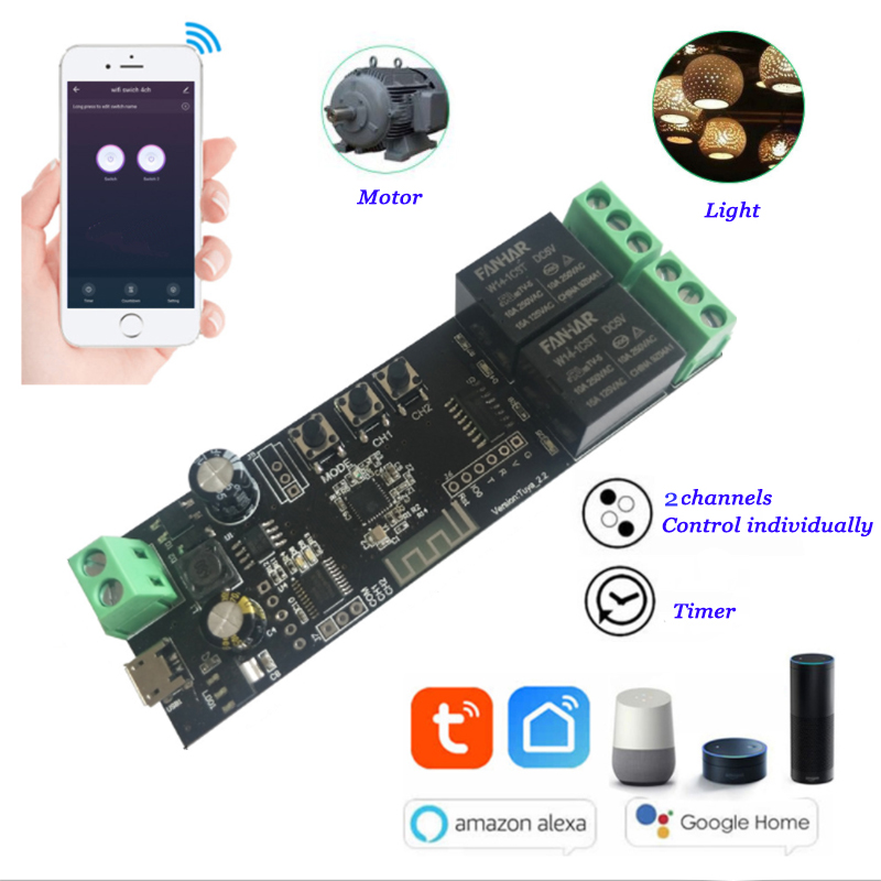 コネクテッドホーム用2ch Tuyaリモコン,Wi-Fi,D - Smart Home Automation Diy のレビューと価格