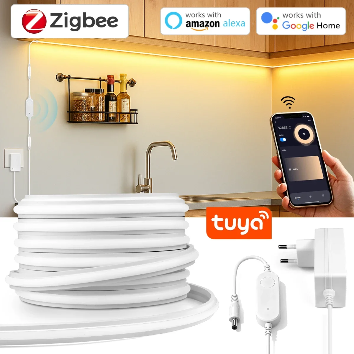 Zigbee 3.0 24V ネオン LED ストリップライ - Zigbee Coordinator Stick のレビューと価格